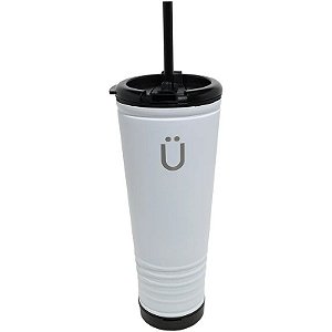 Vaso Vuvuzela com Canudo Kuhl VV-70002 Branco 700mL
