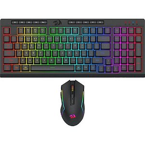 Teclado e Mouse Sem Fio Redragon S142 Preto
