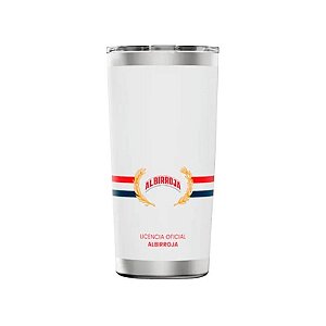 Garrafa Térmica Hydrate Albirroja Fan Stripes Edition 591ml - Branco-Vermelho