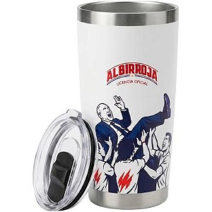 Vaso Térmico Hydrate Albirroja Fan Legends Edition 591ml - Branco-Azul