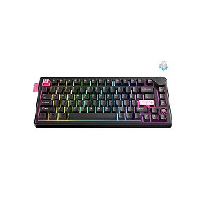 Teclado Mecânico Sem Fio/USB RGB Onikuma Gaming MT706 - Preto/Rosa