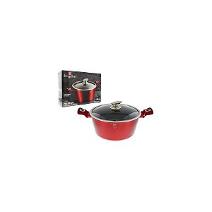 Panela com Tampa Mármore Vermelho 6.1L