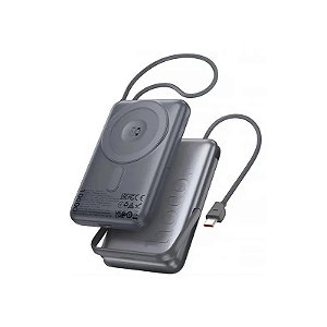 Carregador Portátil Hoco Q43 com Tela 10000MAH - Cinza