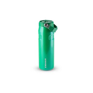 Garrafa Térmica Stanley The Aerolight Iceflow Flip Straw Preto 10-11283-193 - 710ML - com Bocal - Brilho Trevo