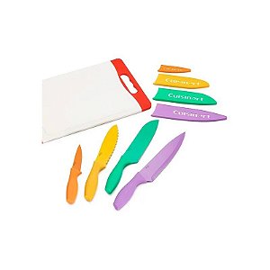 Jogo de Facas e Tábua de Corte Cuisinart C55CB-9PR Colorido - 9 Peças