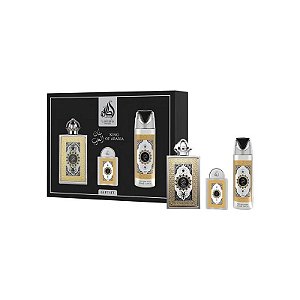 Kit Perfume Lattafa Rei da Arábia Edp - Masculino 3 Peças