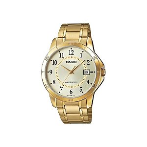 Relógio Casio MTP-V004G-9BUDF Analógico Unissex Dourado