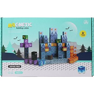 Blocos Magnéticos de Construção Magnetic Building Cubes Chuang Huang - CH1398 (160 peças)