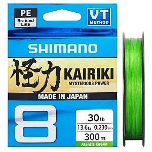 Linha Multifilamento Shimano Kairiki 30lb 0,230mm 300m - Verde