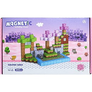 Jogo de Cubos Magnéticos de Construção Magnetic Chuang Huang - CH1334 (200 peças)