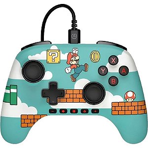 Controle PowerA Nintendo Switch 2 Super Mario Time NSGP0527-01 (Com Fio) Celeste