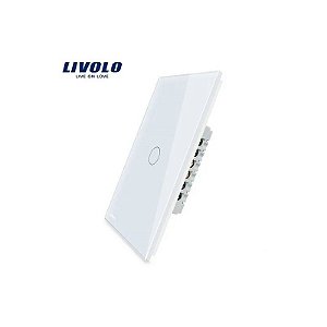 Interruptor Touch Screen 1 Botão Branco VL-C501S Livolo
