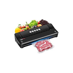 Máquina Seladora a Vácuo Bonsenkitchen VS2000 120W 120V Preta