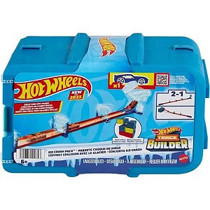 Kit de Pista Hot Wheels Ice Crash Track Builder Mattel - HNJ66