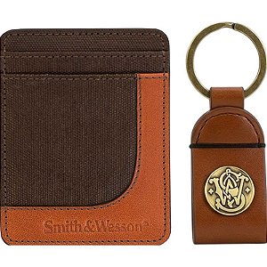 Porta-cartões e chaveiro Smith&Wesson 49673 Masculino - Marrom