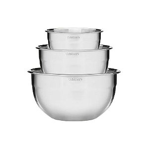 Tigela Cuisinart CTG-00-SMBSB de Aço Inoxidável 3 Peças