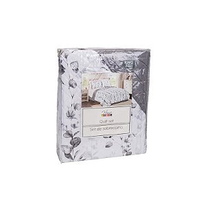 Jogo de Colcha Home Accents King Estampado Branco 3 Peças