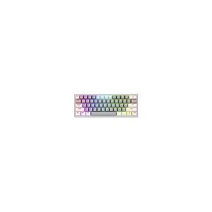 Teclado Gamer Redragon K616-RGB Fizz Pro BT USB / Wireless / RGB / Inglês - Cinza / Branco