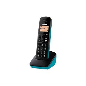 Telefone Sem Fio Panasonic KX-TGB310LAC - 1 Base - com Identificador de Chamadas - Bivolt - Azul e Preto