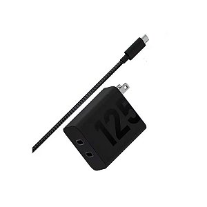 Carregador de Parede Motorola PG38C06718 125W Turbopower Duo USB-C + Cabo USB-C - Preto