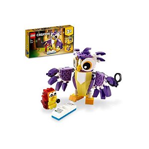 Kit de Construção Lego Creator Animais Fantásticos do Bosque, 3 em 1, 175 Peças