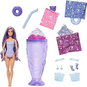 Boneca Barbie Moda Sweet Swirl e Mascota Pop Reveal 56gr Mattel - JFY00-JFY60