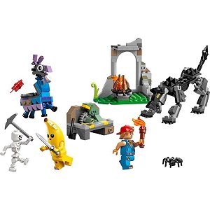 Kit de Acampamento Lego Fortnite Peely e Sparkplugs - 77075 (250 Peças)
