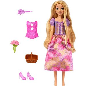 Boneca Rapunzel Disney Princess Spin & Revel Surprises Mattel - HTV86