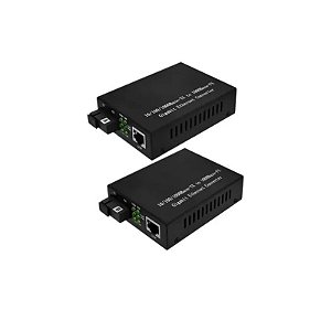 Conversor de Mídia Fibra 60KM 10/100/1000M HL-2111S-60AB Gigabit Par