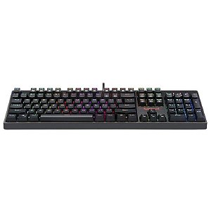 Teclado Gamer Redragon K582 RGB Surara USB Preto (Inglês - com Cabo) Switch Red