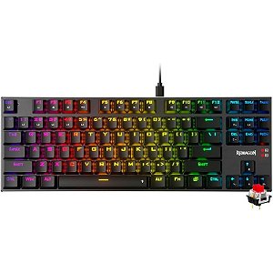Teclado Gamer Redragon com Cabo Dharma TKL K660-RGB Switch Vermelho