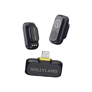 Microfone Sem Fio Hollyland Lark A1 Mini Duo Lightning Sem Fio - Cinza Espacial