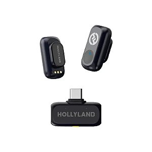 Microfone Sem Fio Hollyland Lark A1 Mini Duo - USB-C - Recarregável - Preto