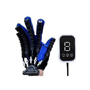 Luva Terapêutica More Fitness MF-15 Lado Esquerdo - Preto/Azul
