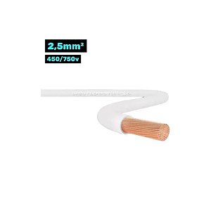 Cabo Flexsil 450/750V 1x2,5mm 100m Branco