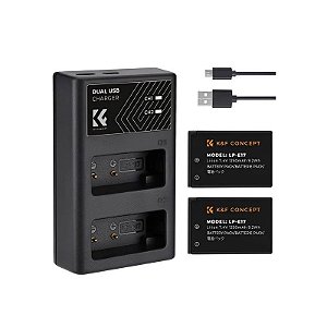 Kit de Bateria e Carregador K&F LP-E17 para Canon (KF28.0014) - Preto