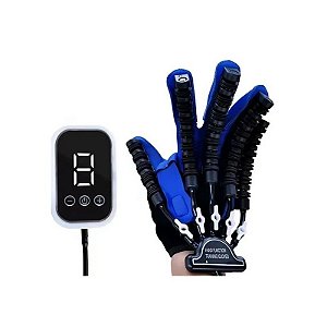 Luva Terapêutica More Fitness MF-15 Lado Direito - Preto/Azul