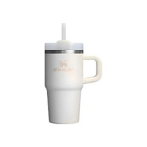 Copo Térmico Stanley Quencher H2.0 Flowstate com Canudo - Creme 590 ML