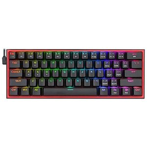 Teclado Gamer Redragon K616-RGB FIZZ PRO Preto (Inglês - 3 Modos)