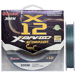 Linha Multifilamento Sumax Scorpion Braid X12 0,28mm 60lb 300m