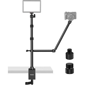 Suporte para mesa Neewer com braço auxiliar de 2 seleções TL253A - Preto