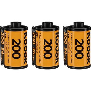 Filme Negativo Kodak Gold 200 de 35 mm 36 Exposições - (3 unidades)
