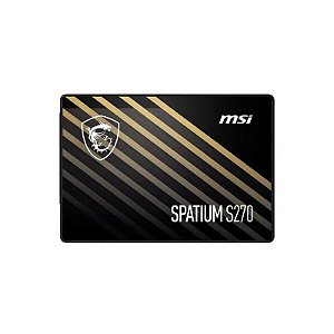 SSD MSI Spatium S270, 240GB, 2.5 Pol., SATA 3, Leitura 500MB/s, Gravação 450MB/s