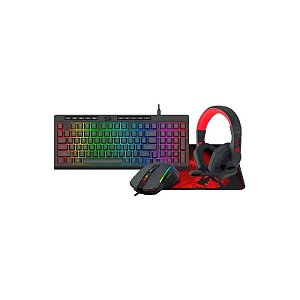 Kit Gamer Redragon Teclado K515RGB + Mouse M616RGB + Headset H120 + Mousepad P016 - S149