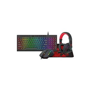 Teclado USB Redragon Kit S148 com Mouse/Mousepad/Fone RGB