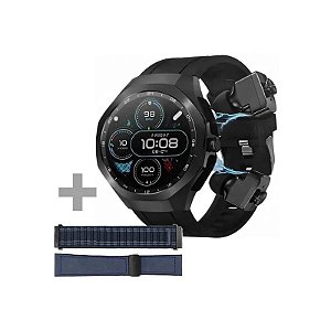 Relógio G-Tide R9 Edge com Bluetooth - Cinza/Preto + 2 Pulseiras