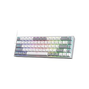 Teclado Gamer Redragon Castor K631WG 65% RGB USB-C Switch Outemu Red - Branco/Cinza