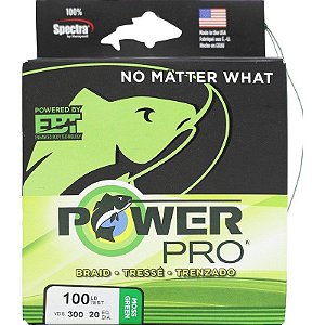 Linha Multifilamento Power Pro Trançado 100lb 45kg 0.46mm 275m