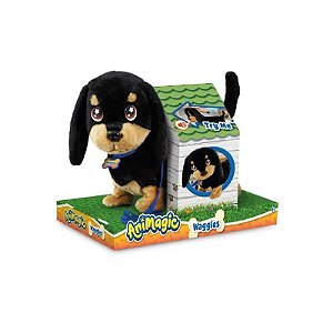 Pelúcia Interativa Cachorro Salsicha Que Anda e Late Animagic