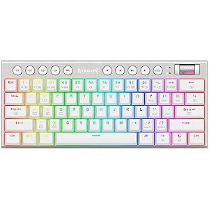 Teclado Gamer Redragon Horus Mini K632W-RGB Branco (Inglês com fio) Switch Vermelho
